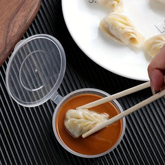 100pcs Set of PP Storage Boxes & Sauce Cups with Lid Leakproof