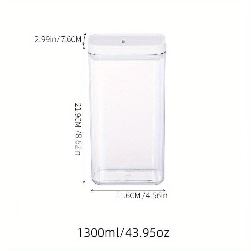 Rectangular Plastic Storage Jar for Nut Spice Cereals