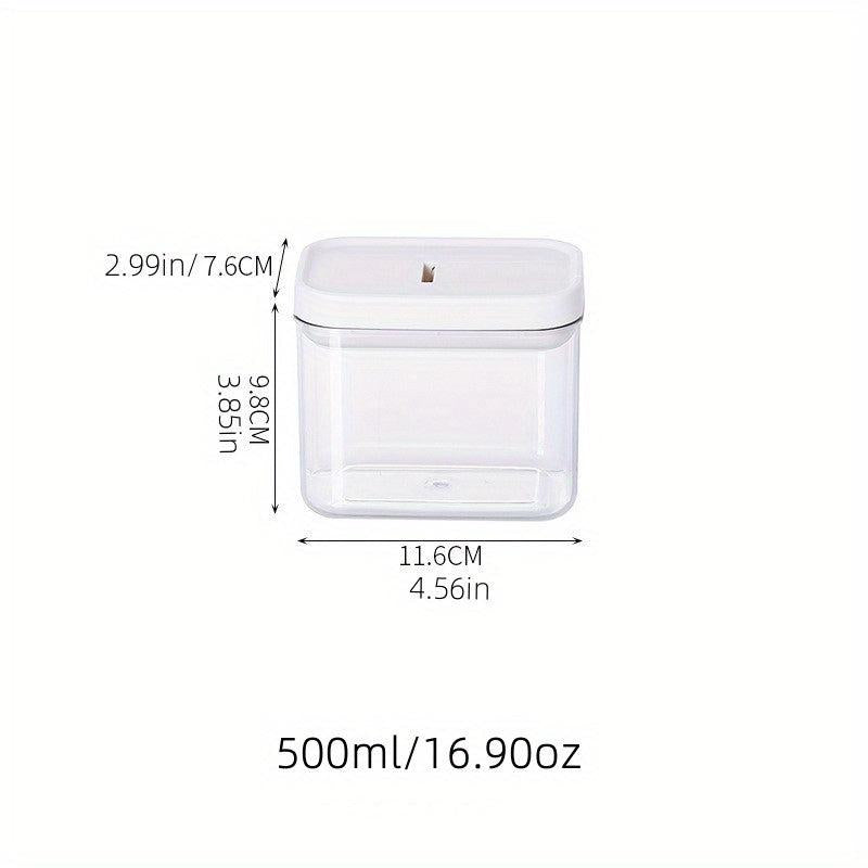 Rectangular Plastic Storage Jar for Nut Spice Cereals