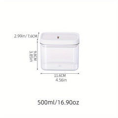 Rectangular Plastic Storage Jar for Nut Spice Cereals