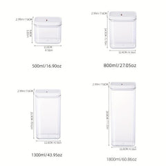 Rectangular Plastic Storage Jar for Nut Spice Cereals