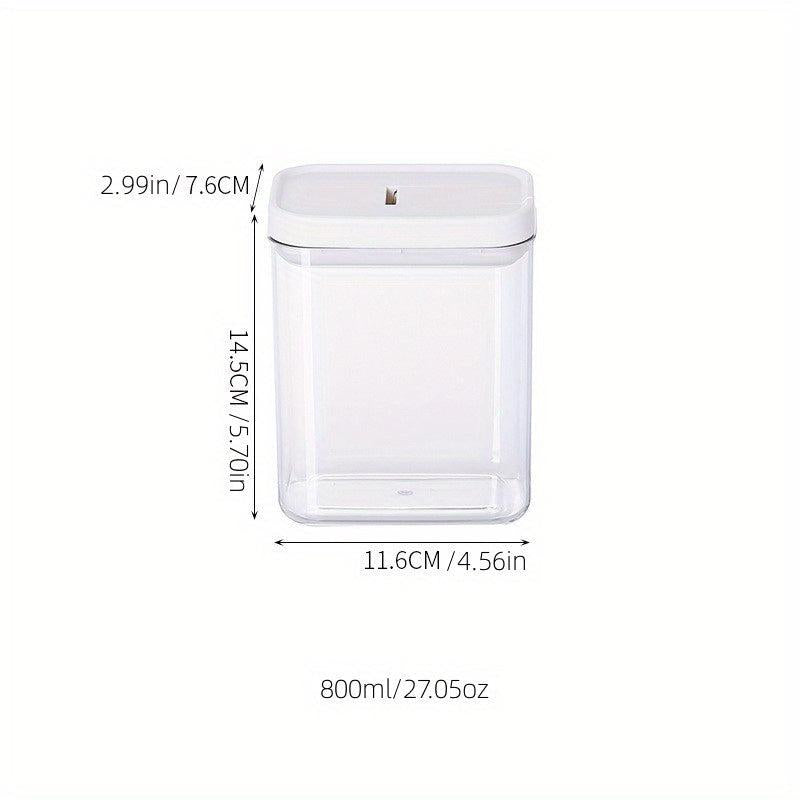 Rectangular Plastic Storage Jar for Nut Spice Cereals