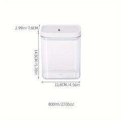 Rectangular Plastic Storage Jar for Nut Spice Cereals