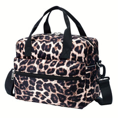 Leopard Insulated Lunch Bag Reusable Thickened Lunch Box