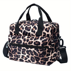 Leopard Insulated Lunch Bag Reusable Thickened Lunch Box