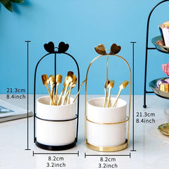 European Kitchen Storage Set Wrought Iron Ceramic for Easy Access