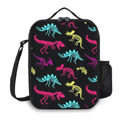 Dino Lunch Bag Insulated Reusable Fossils Tote for Camping