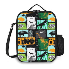 Dino Lunch Bag Insulated Reusable Fossils Tote for Camping