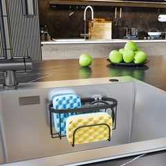 Stainless Steel Sink Drain Rack with Telescopic Tableware Drain Rack
