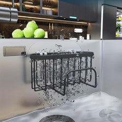 Stainless Steel Sink Drain Rack with Telescopic Tableware Drain Rack