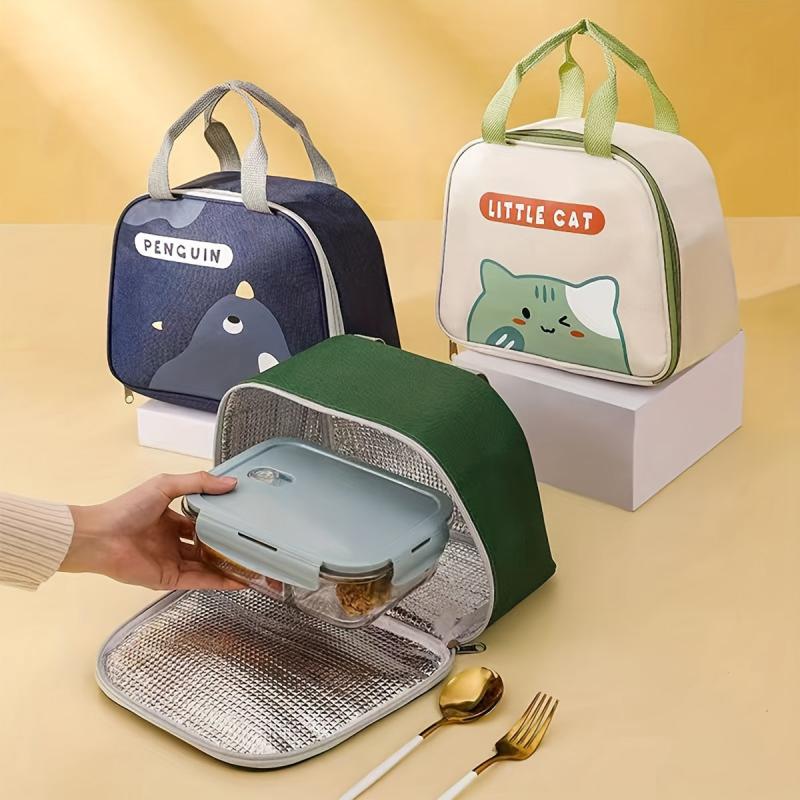 Cartoon Chicken Insulated Lunch Bag, Reusable Aluminum Foil Lunch Box