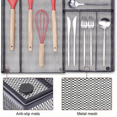 Metal Cutlery Tray 6 Compartments Kitchen Drawer Utensil Organizer