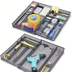 Metal Cutlery Tray 6 Compartments Kitchen Drawer Utensil Organizer