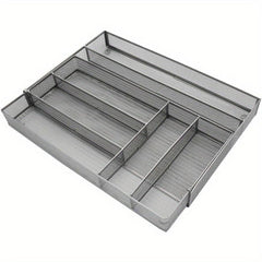 Metal Cutlery Tray 6 Compartments Kitchen Drawer Utensil Organizer