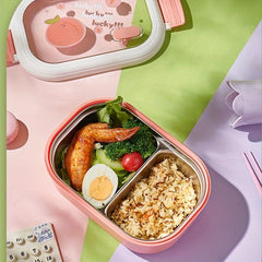 Stainless Steel Lunch Box Portable Office Student Worker School Canteen