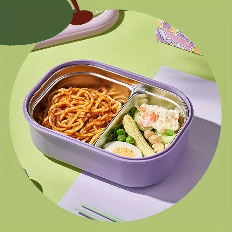Stainless Steel Lunch Box Portable Office Student Worker School Canteen