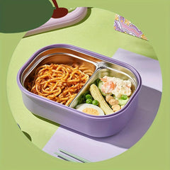 Stainless Steel Lunch Box Portable Office Student Worker School Canteen
