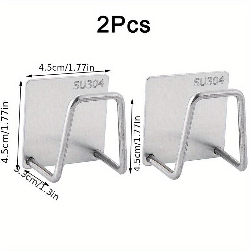 Stainless Steel Sink Sponges Holder Self Adhesive Drying Rack