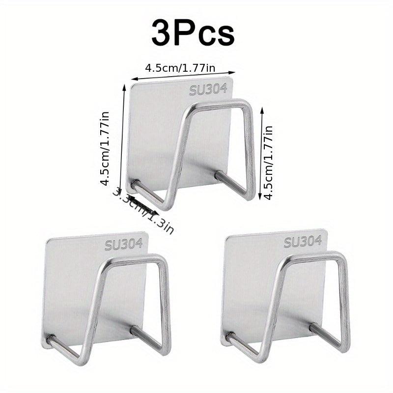 Stainless Steel Sink Sponges Holder Self Adhesive Drying Rack