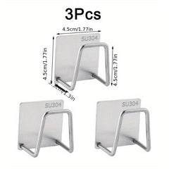 Stainless Steel Sink Sponges Holder Self Adhesive Drying Rack
