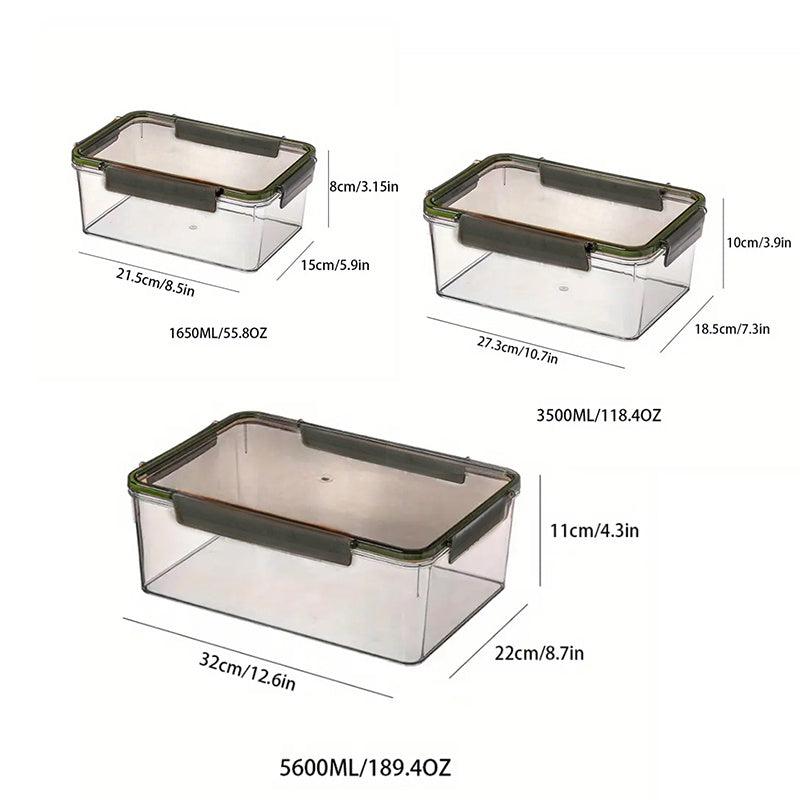 3pcs Stackable Refrigerator Organizer Fruit Vegetable Container