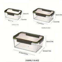 3pcs Stackable Refrigerator Organizer Fruit Vegetable Container