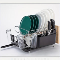 Double Layer Draining Dish Rack Large Capacity Organizer Kit