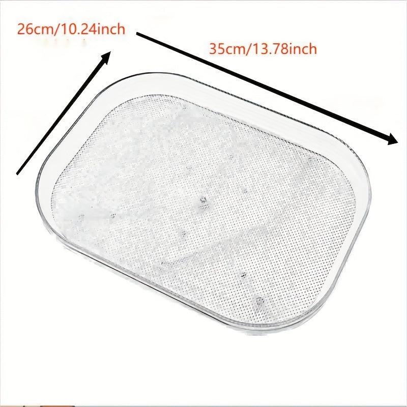 Transparent Rotating Disk Organizer for Kitchen Refrigerator Storage