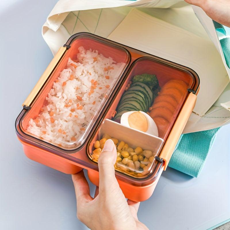Square Compartment Lunch Box Microwave Safe Bento Box Sealed Lunch Box