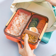 Square Compartment Lunch Box Microwave Safe Bento Box Sealed Lunch Box
