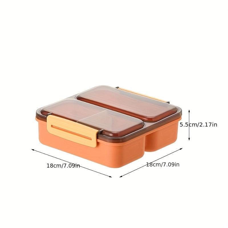 Square Compartment Lunch Box Microwave Safe Bento Box Sealed Lunch Box