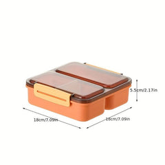 Square Compartment Lunch Box Microwave Safe Bento Box Sealed Lunch Box