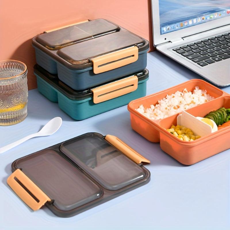 Square Compartment Lunch Box Microwave Safe Bento Box Sealed Lunch Box
