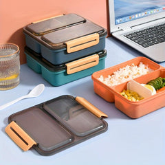Square Compartment Lunch Box Microwave Safe Bento Box Sealed Lunch Box
