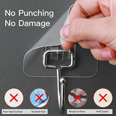 10pcs Heavy Duty Adhesive Hooks for Hanging Heavy Items Waterproof Rustproof