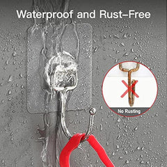 10pcs Heavy Duty Adhesive Hooks for Hanging Heavy Items Waterproof Rustproof