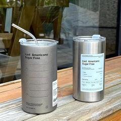 Insulated Stainless Steel Coffee Cup Leakproof Cooler Straw Cup