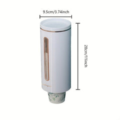 Wall Mounted Cup Dispenser with Automatic Paper Cup Storage Rack
