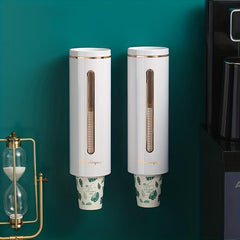Wall Mounted Cup Dispenser with Automatic Paper Cup Storage Rack