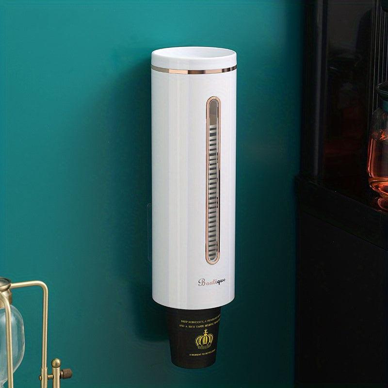 Wall Mounted Cup Dispenser with Automatic Paper Cup Storage Rack
