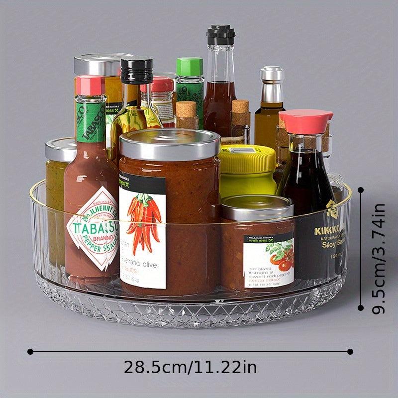 Spice Rack with Lazy Susan Rotating Seasoning Rack Home Kitchen Storage