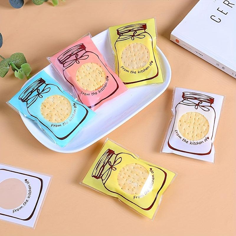100pcs Bottle Pattern Self Sealing Bags for Halloween