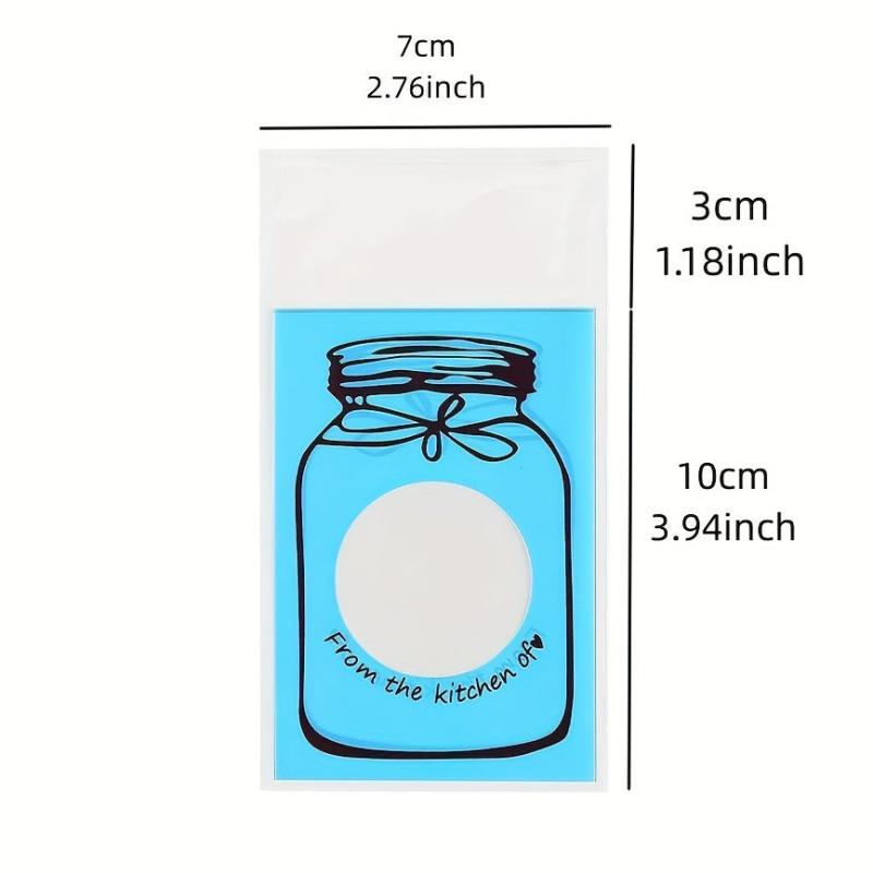 100pcs Bottle Pattern Self Sealing Bags for Halloween