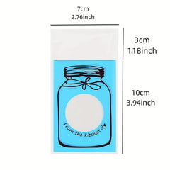 100pcs Bottle Pattern Self Sealing Bags for Halloween
