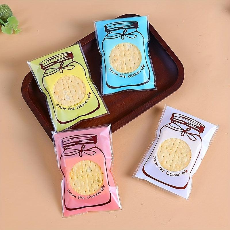 100pcs Bottle Pattern Self Sealing Bags for Halloween