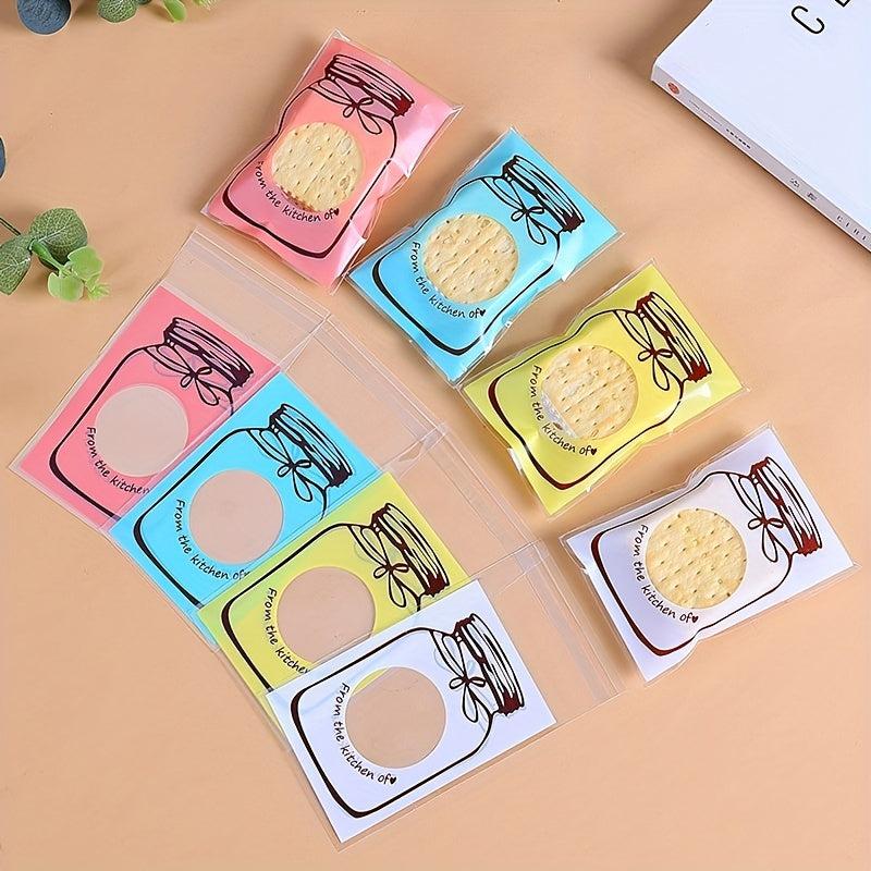 100pcs Bottle Pattern Self Sealing Bags for Halloween