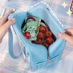 Insulation Lunch Bag Cartoon Pattern Bento Bag For School Work Camping Picnic