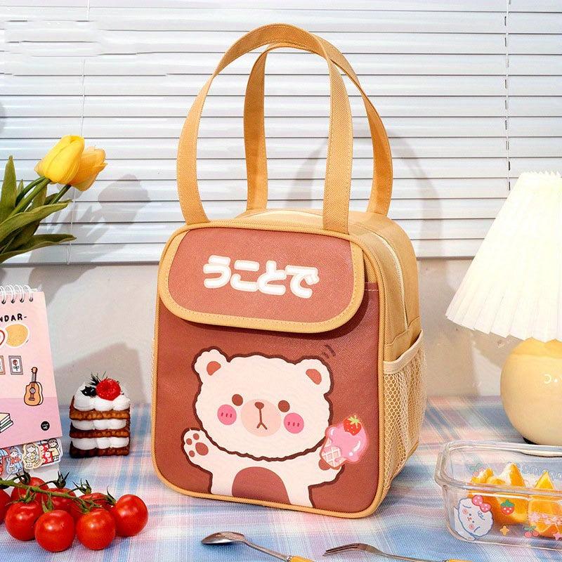 Insulation Lunch Bag Cartoon Pattern Bento Bag For School Work Camping Picnic