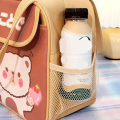 Insulation Lunch Bag Cartoon Pattern Bento Bag For School Work Camping Picnic