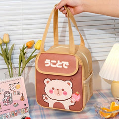 Insulation Lunch Bag Cartoon Pattern Bento Bag For School Work Camping Picnic